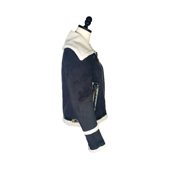 Michael Michael Kors Moto Jacket/Coat. Black Size XS - Picture 3 of 13